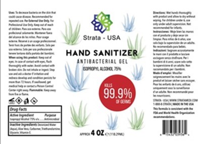 Strata 4oz Hand Sanitizer